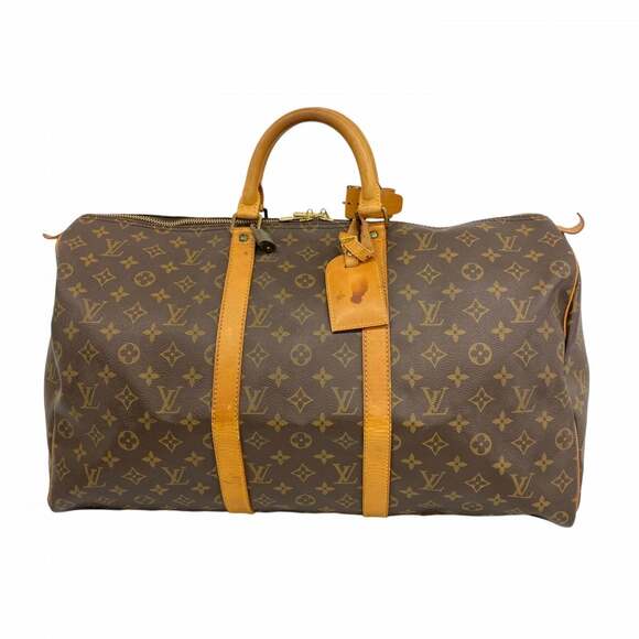 LOUIS VUITTON Authentic Brown Monogram Keepall 50 Boston Bag